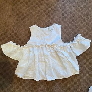 J.O.A. Los Angeles XS White Off the shoulder top